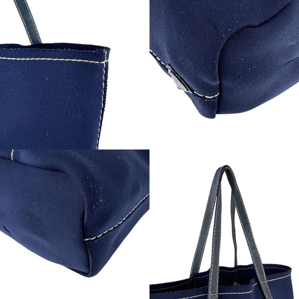 Prada shoulder bag leather neoprene Navy Blue - Picture 4 of 4